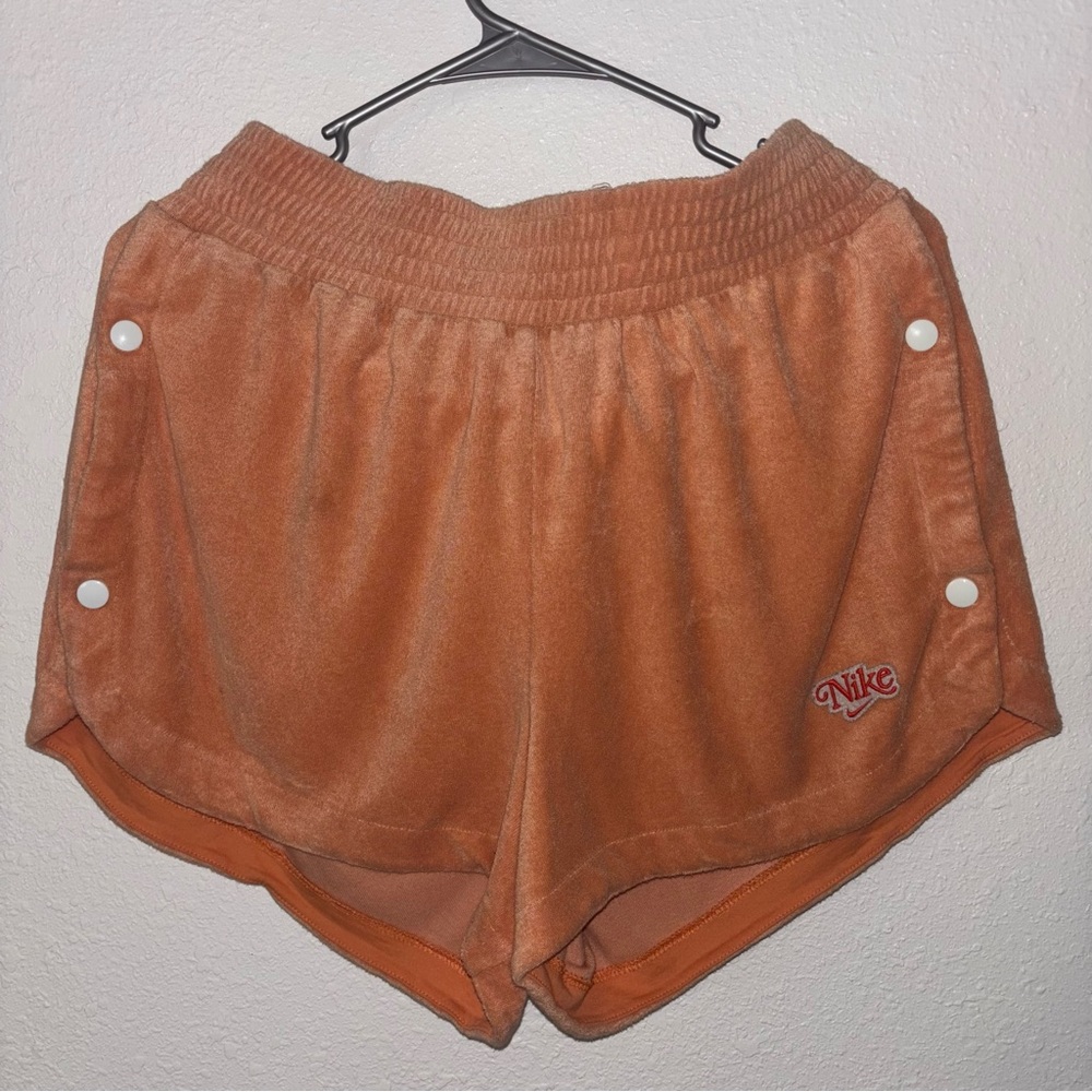 Retro Medium Peach Double Snap Nike Shorts